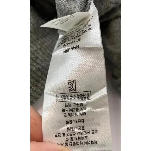 Patagonia Worn Wear Sweater Grey Organic Cotton, Woman’s, Size Small - Picture 10 of 11